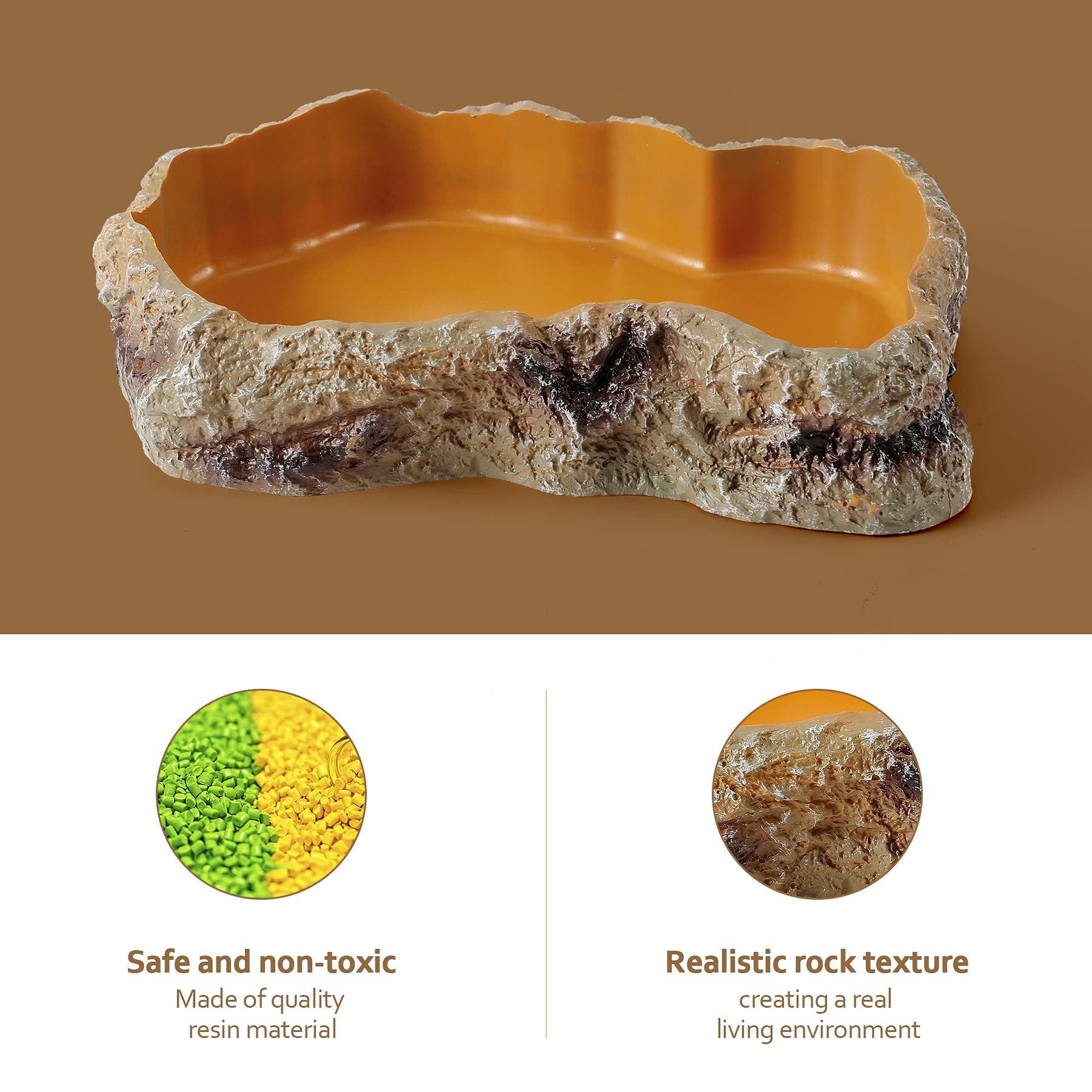 HELIME resin food-water dish is durable and easy to clean for daily use