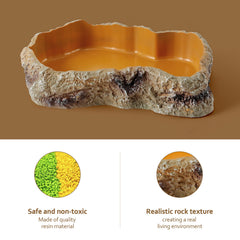 HELIME resin food-water dish is durable and easy to clean for daily use