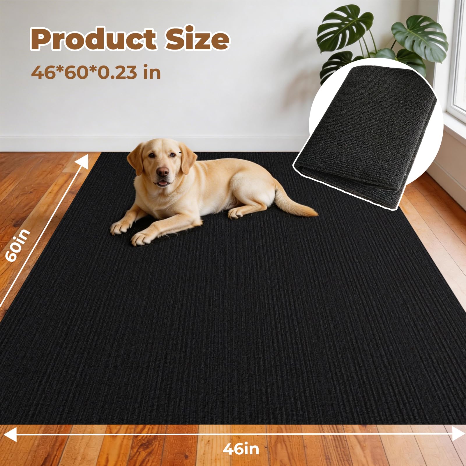 Heliospark dog crate mat features non-slip bottom for safer spaces.