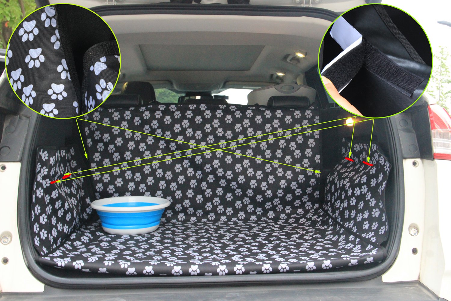 HelloTree waterproof dog seat cover prevents spills and dander.