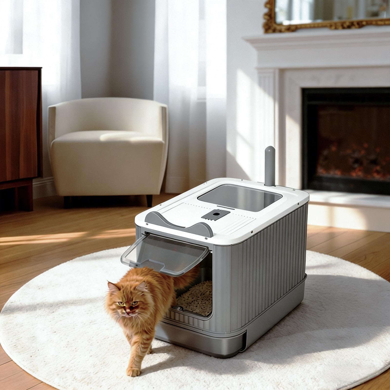 Helntova included cat mat and scoop complete litter care kit.