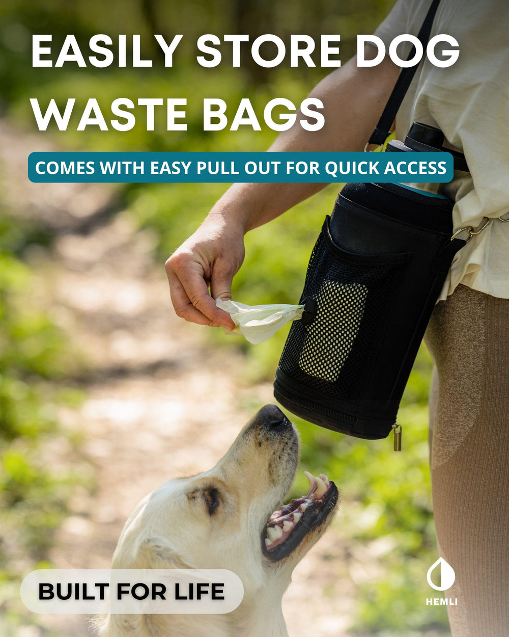 Hemli 64 oz capacity supports longer outings with your dog.