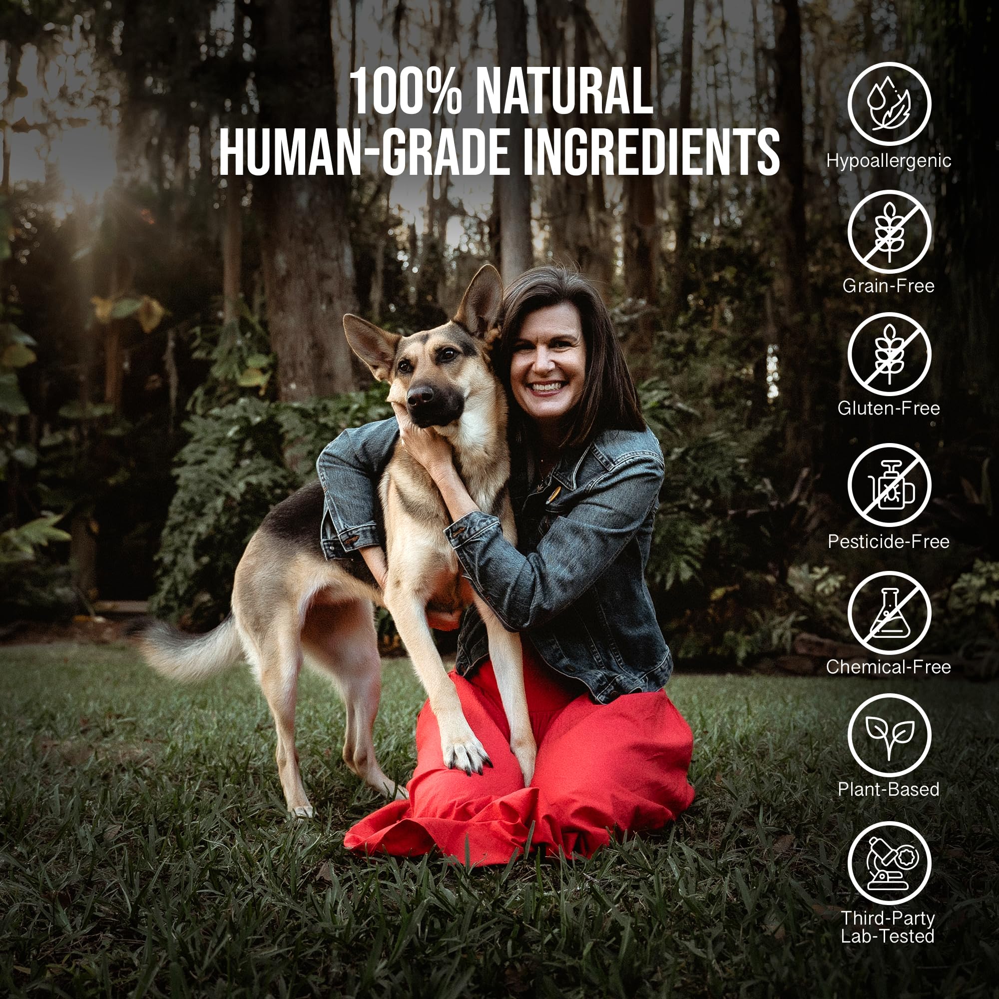 Hemp Dog Health Blanche sealed tub for fresh calming bites