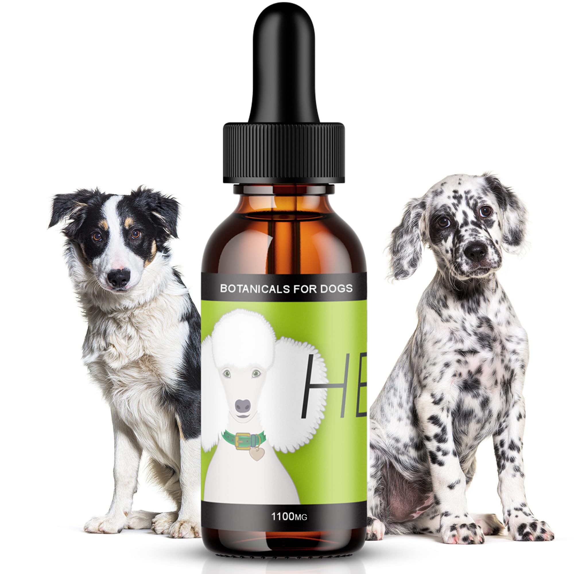 Hemp Dog Health Heal bottle with dropper for easy daily dosing.