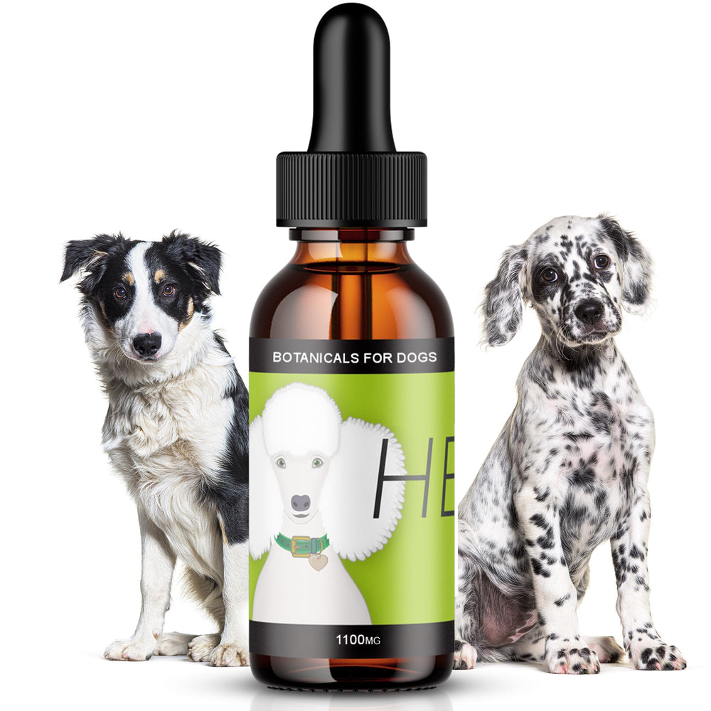 Hemp Dog Health Heal bottle with dropper for easy daily dosing.