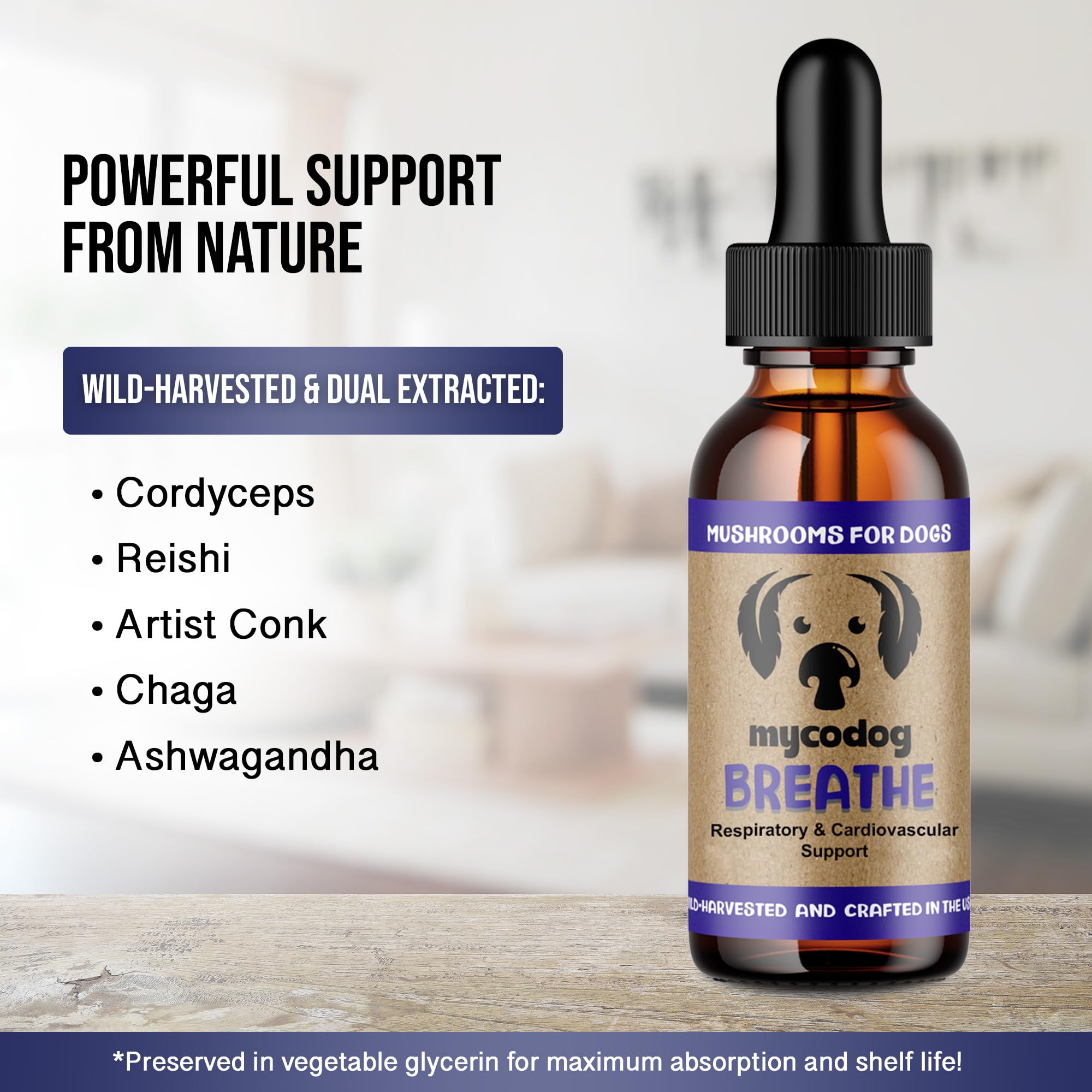 Hemp Dog Health MycoDog Breathe natural ingredients for dogs