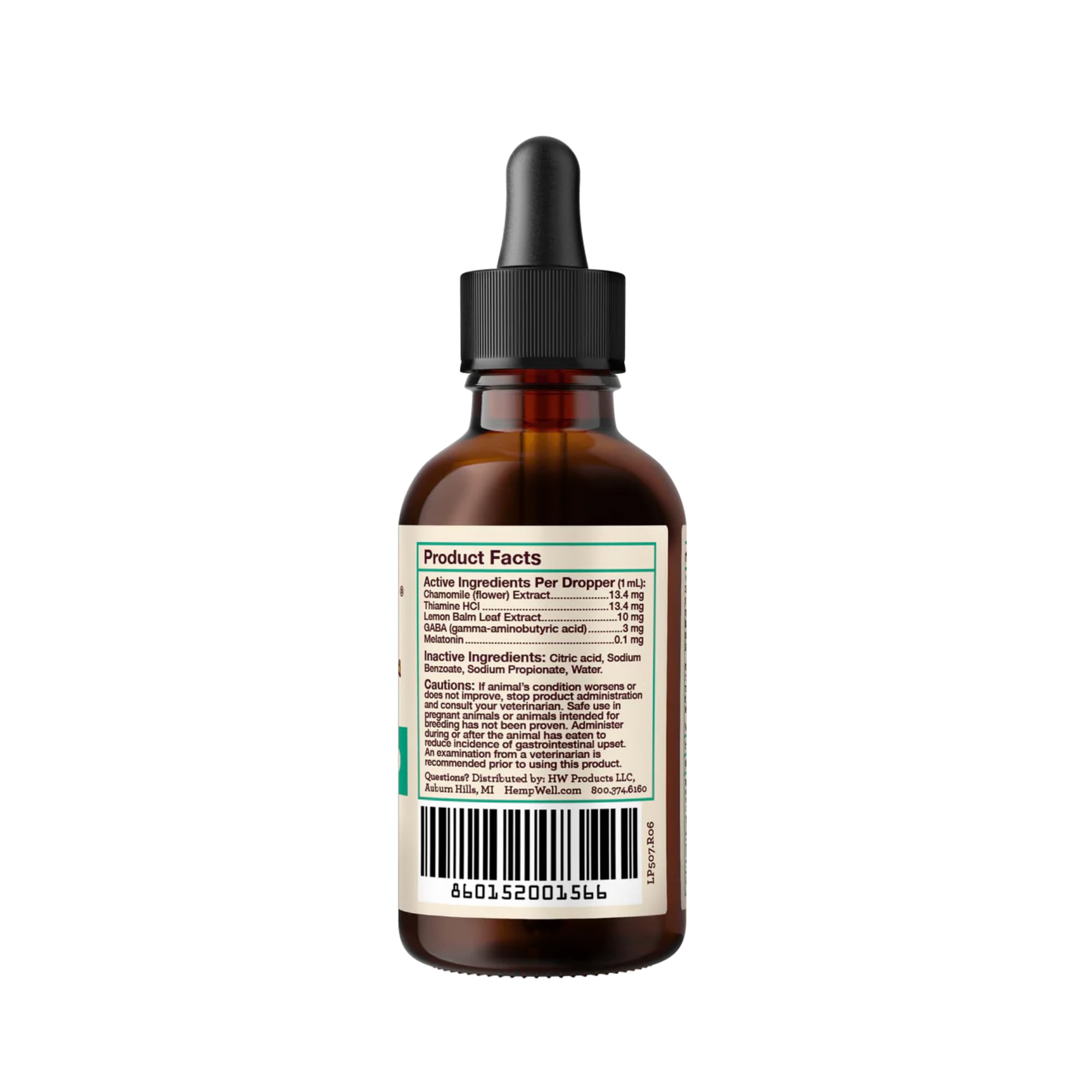 Hemp Well Calm Bird Oil dosage guidance for birds of all sizes.
