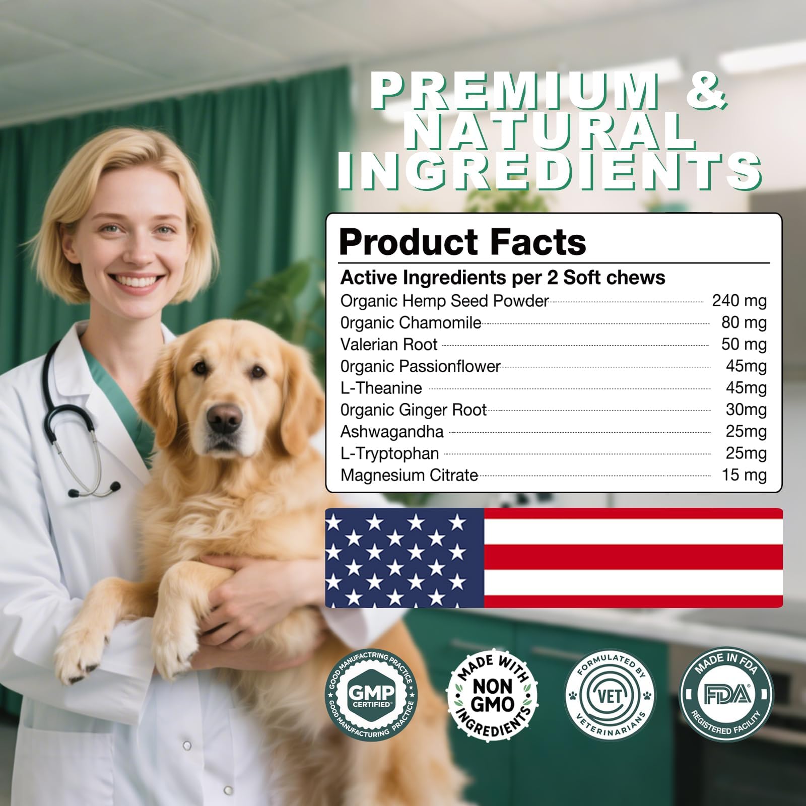 Hemyum calming chews support car travel or crate calm for dogs.