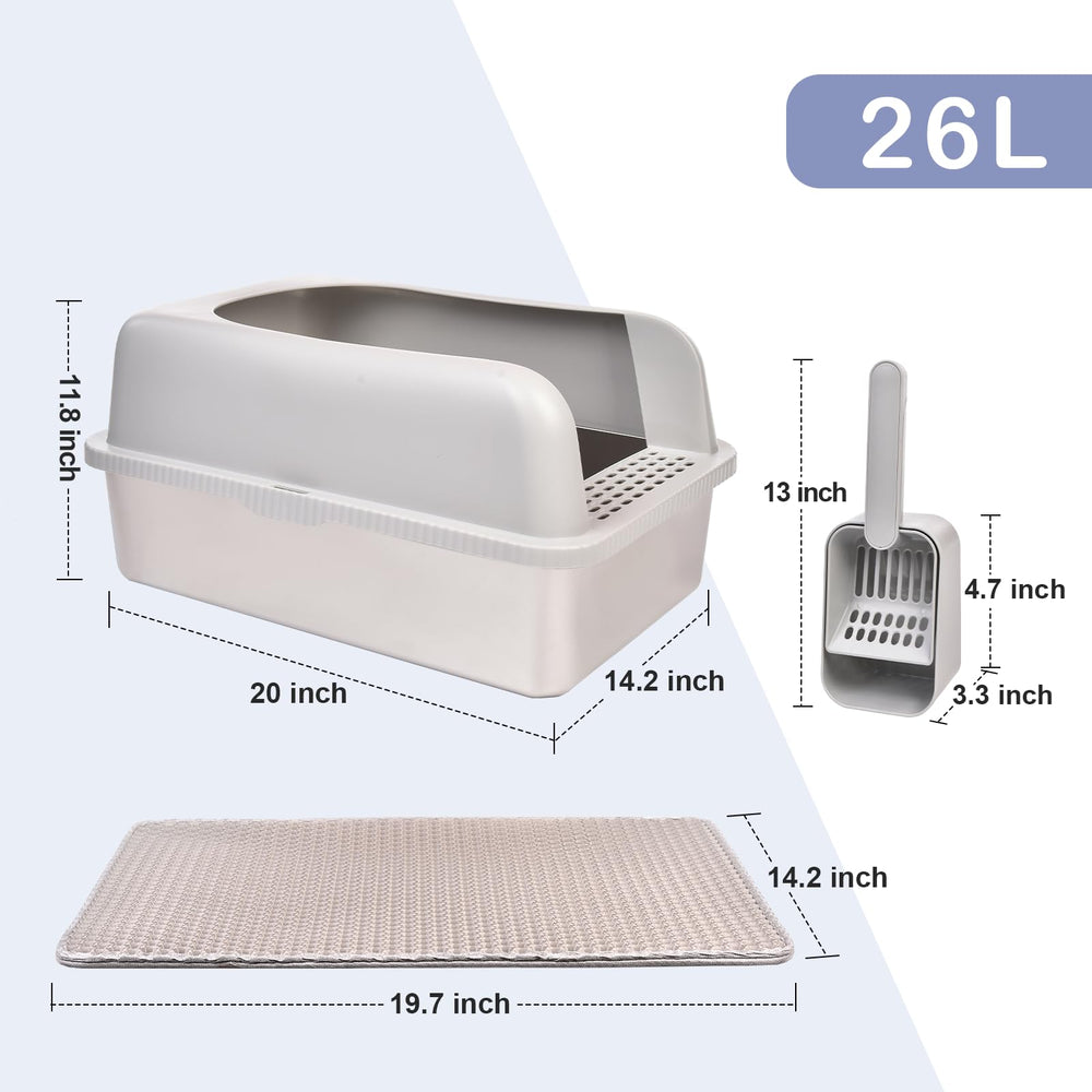 Henkelion extra-large litter box suitable for big cats and multi-cat homes.