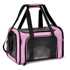 Henkelion large cat carrier collapsible pink for compact storage and quick travel