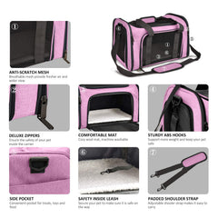 Henkelion large cat carrier padded shoulder strap simplifies hands-free travel