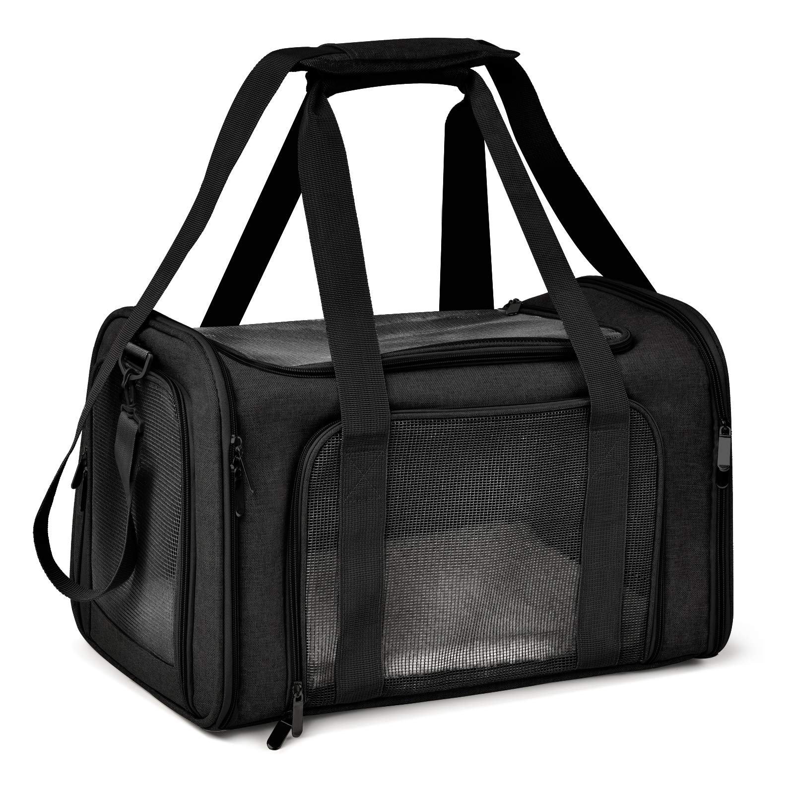 Henkelion large soft-sided carrier collapsible for easy storage and travel.