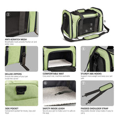 Collapsible design with padded strap enables easy storage and comfortable carrying.