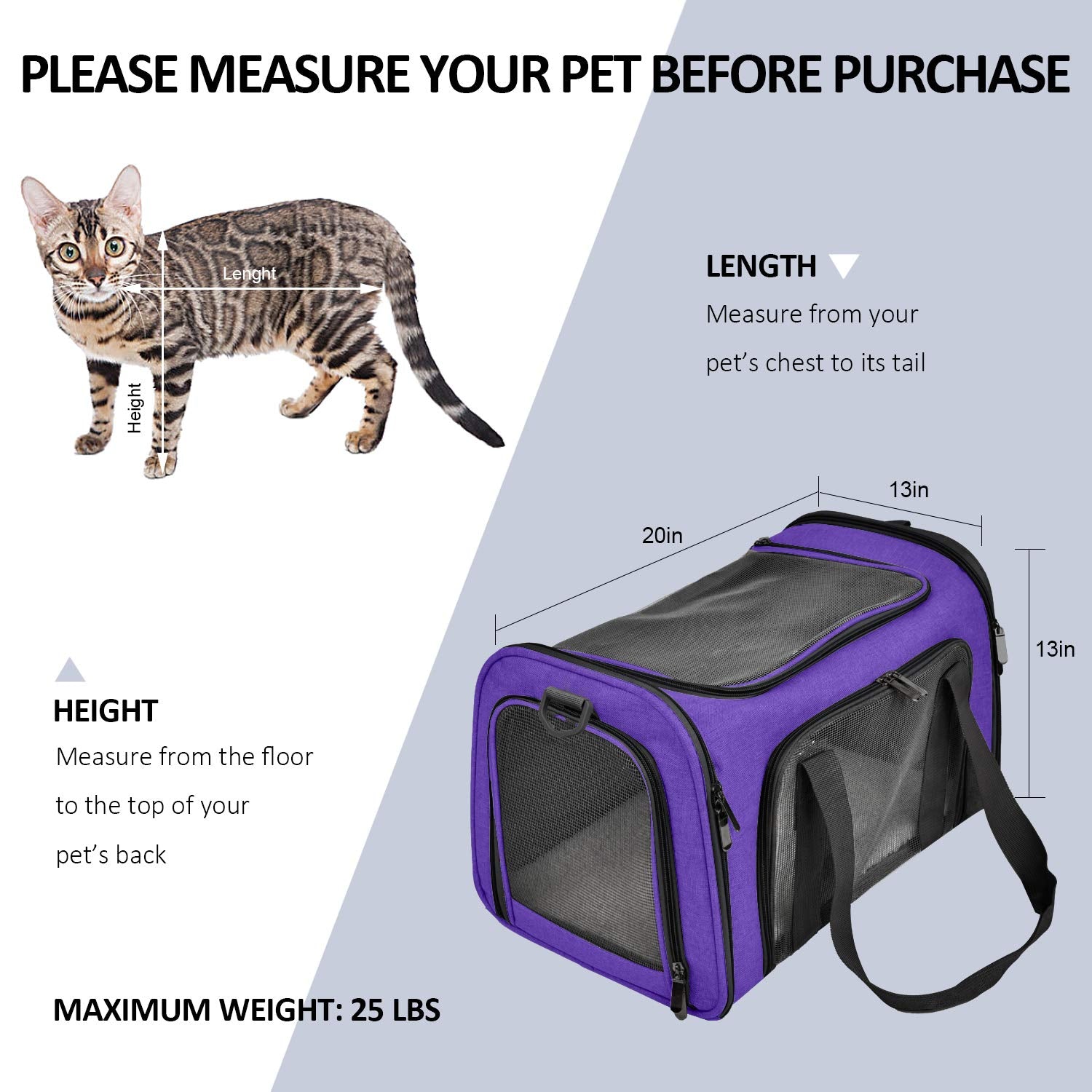 Henkelion pet carrier with collapsible design for easy storage