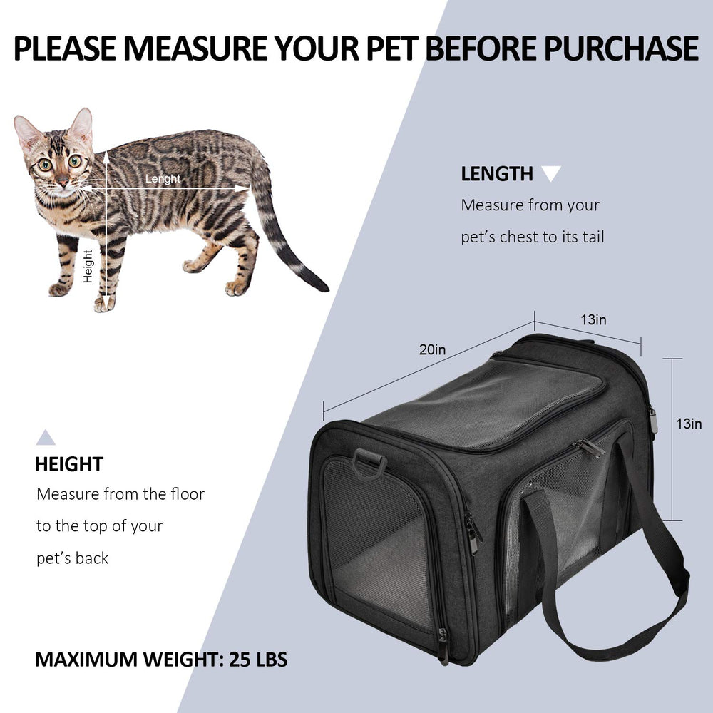 Henkelion large carrier folds flat with padded strap for convenient transport.