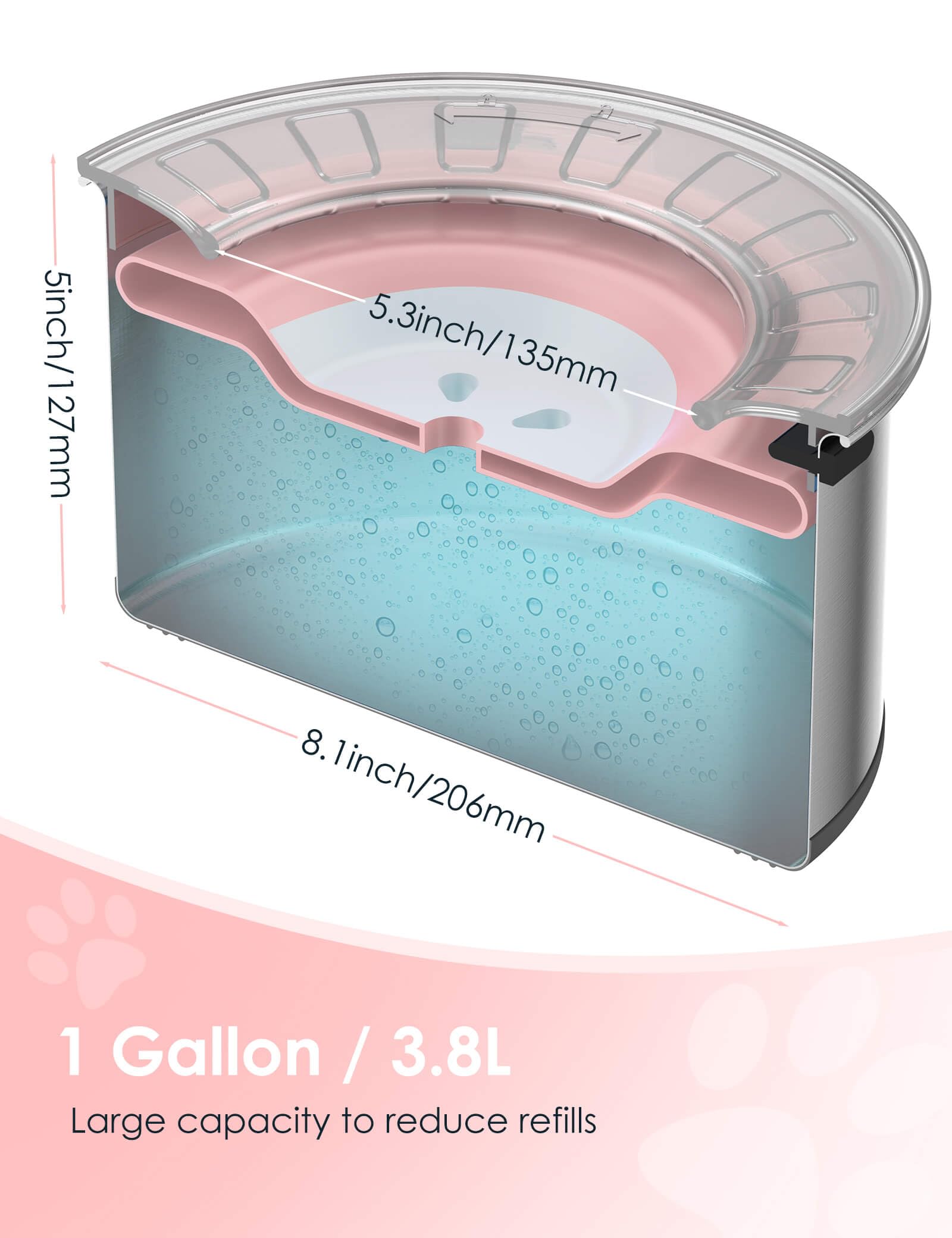 Heouvo floating disk slows drinking for less splashing.