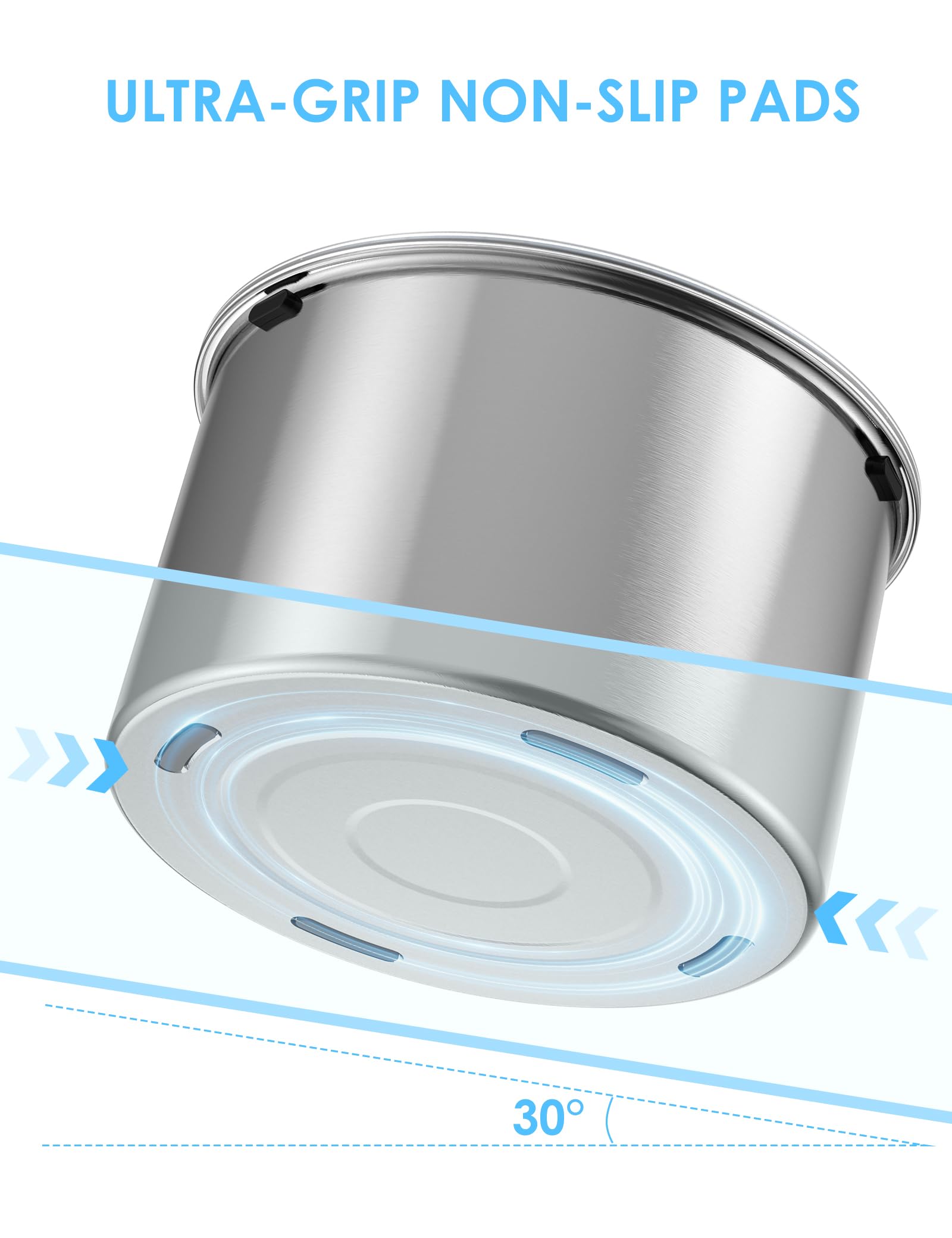 Heouvo large-capacity bowl minimizes refills for big dogs and multi-pet homes.