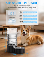 Heouvo removable stainless steel bowl for hygienic water