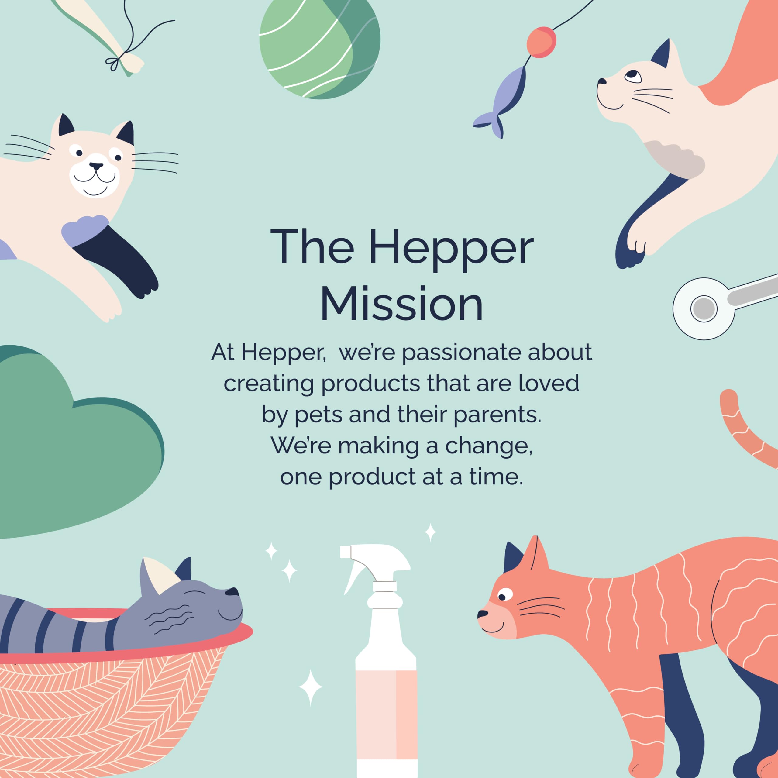Hepper 32oz spray bottle ready for routine use.