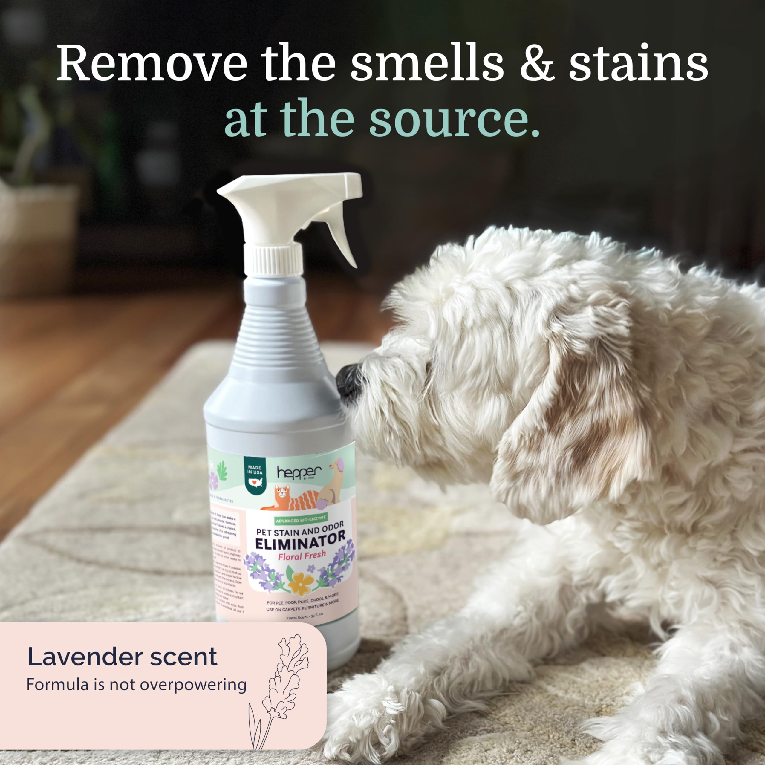 Hepper Floral Fresh scent visualization for a clean home.