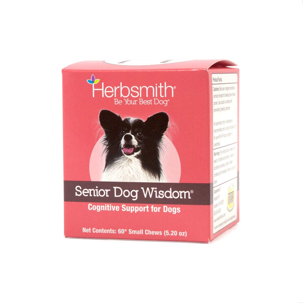 Herbsmith Senior Dog Wisdom bottle with brain health formula