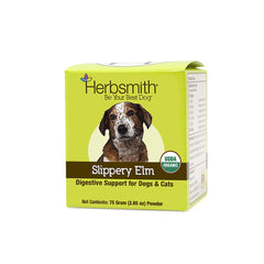 Herbsmith Slippery Elm powder tub for gentle digestion in pets