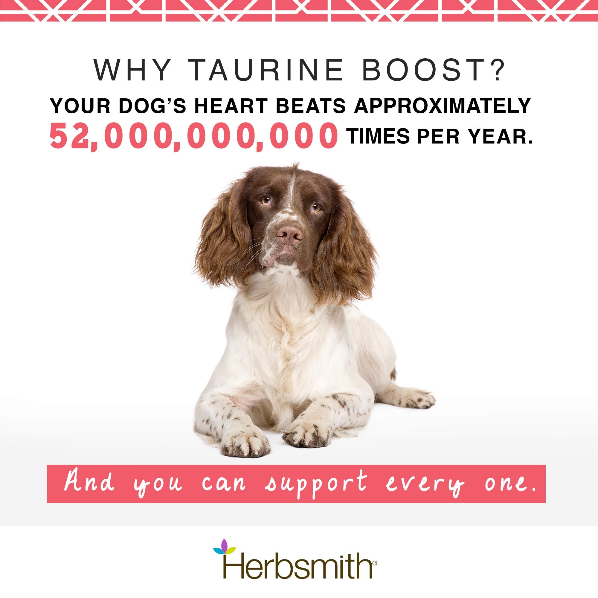 Herbsmith Taurine Boost label highlights 4-in-1 formula with Taurine CoQ10 and Omega-3s