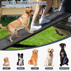 HerCcreta wigge 20-inch wide surface enables confident climbs for larger dogs