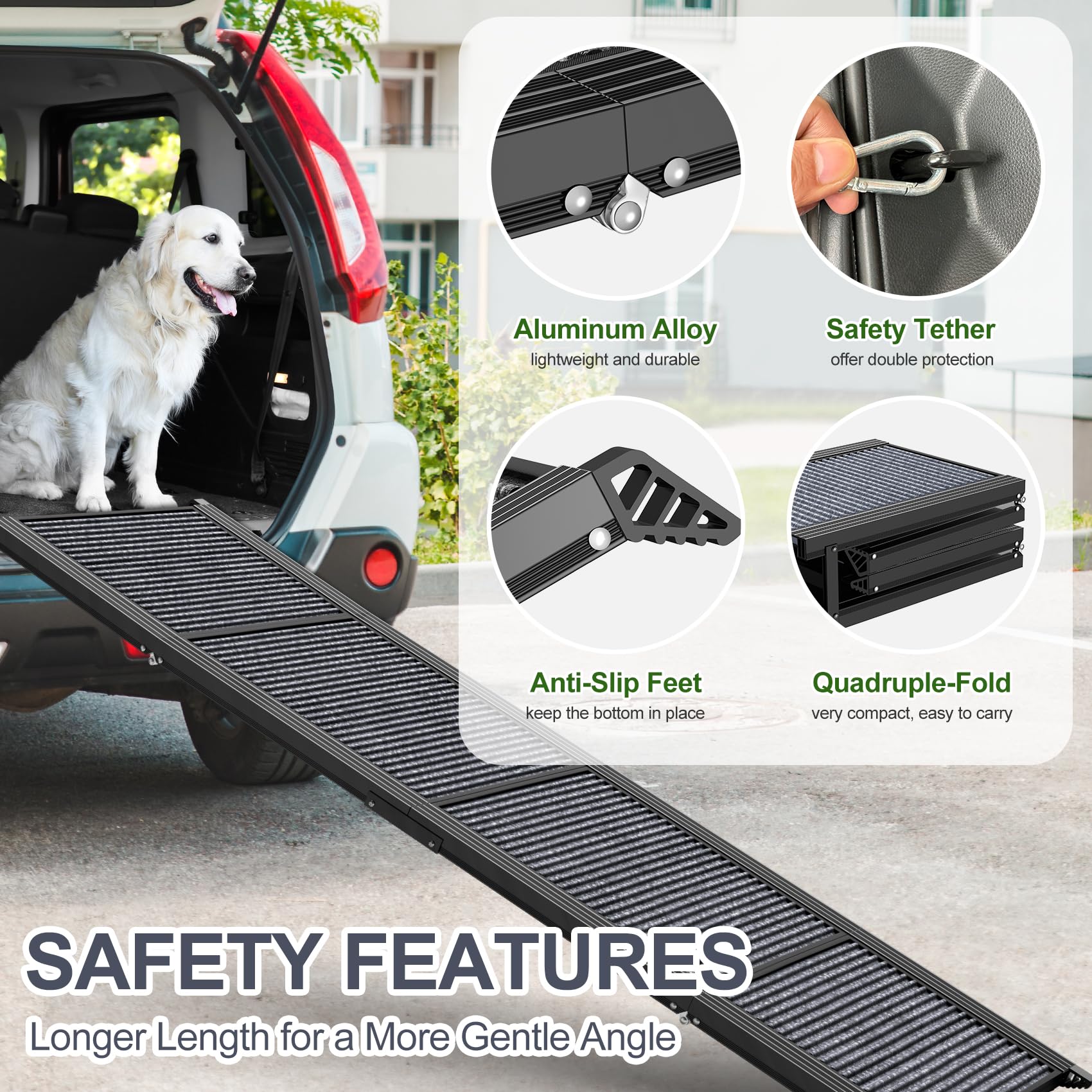 HerCcreta wigge supports up to 270 lbs for versatile large-dog use.