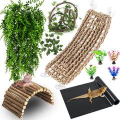 HERCOCCI bearded dragon hammock provides cozy rest and enrichment.