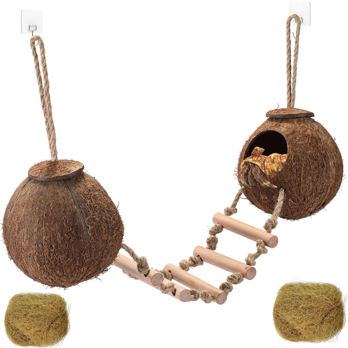 HERCOCCI gecko tank accessories enrich habitat with textures and hiding spots.