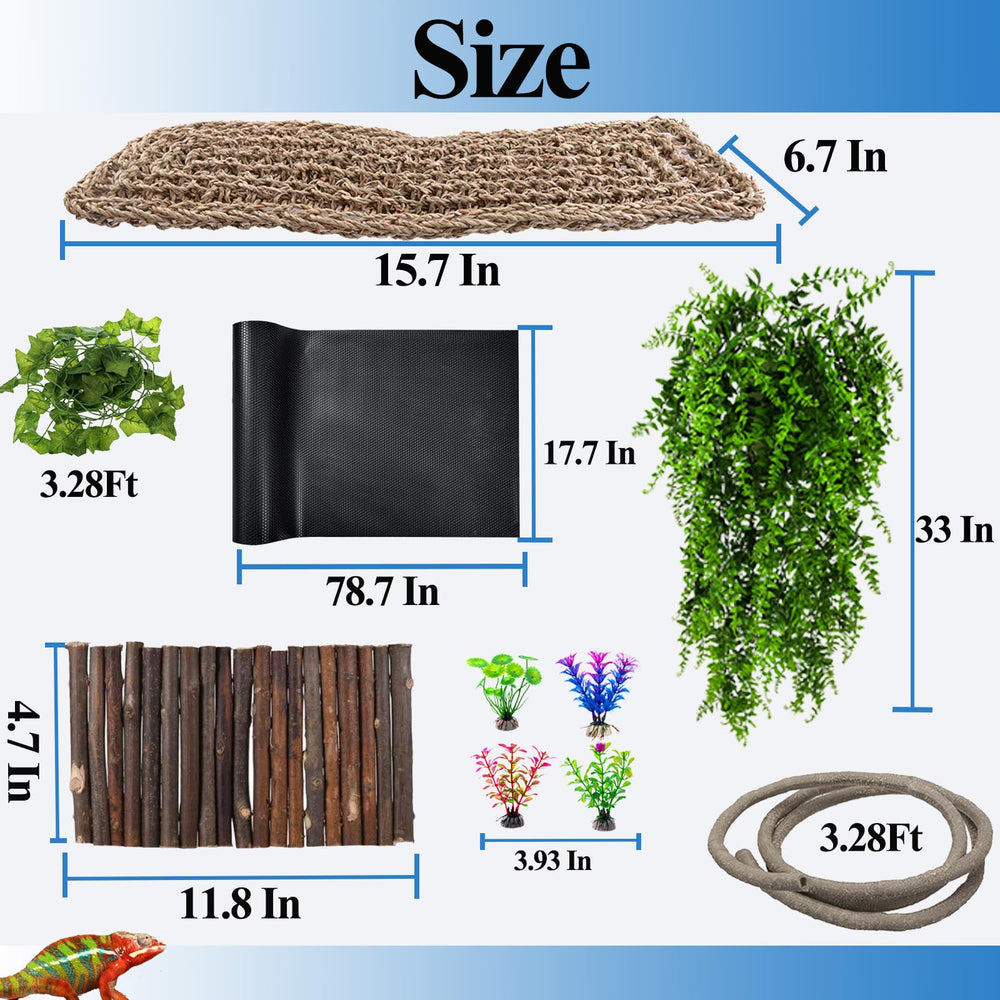 HERCOCCI decorative leaves complete habitat with hiding spots.