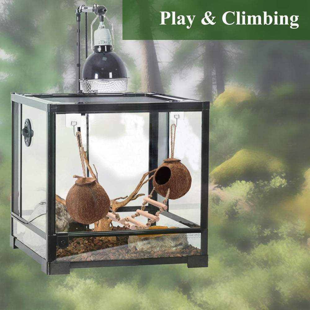 HERCOCCI natural coconut shell provides aesthetic appeal and shelter.