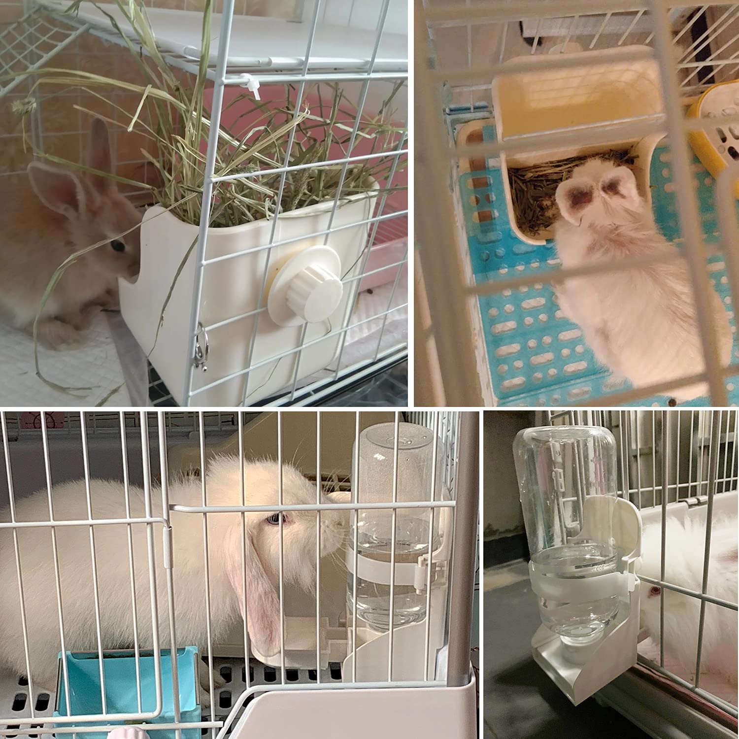 HERCOCCI packaged-set includes hay feeder and water bottle for easy setup