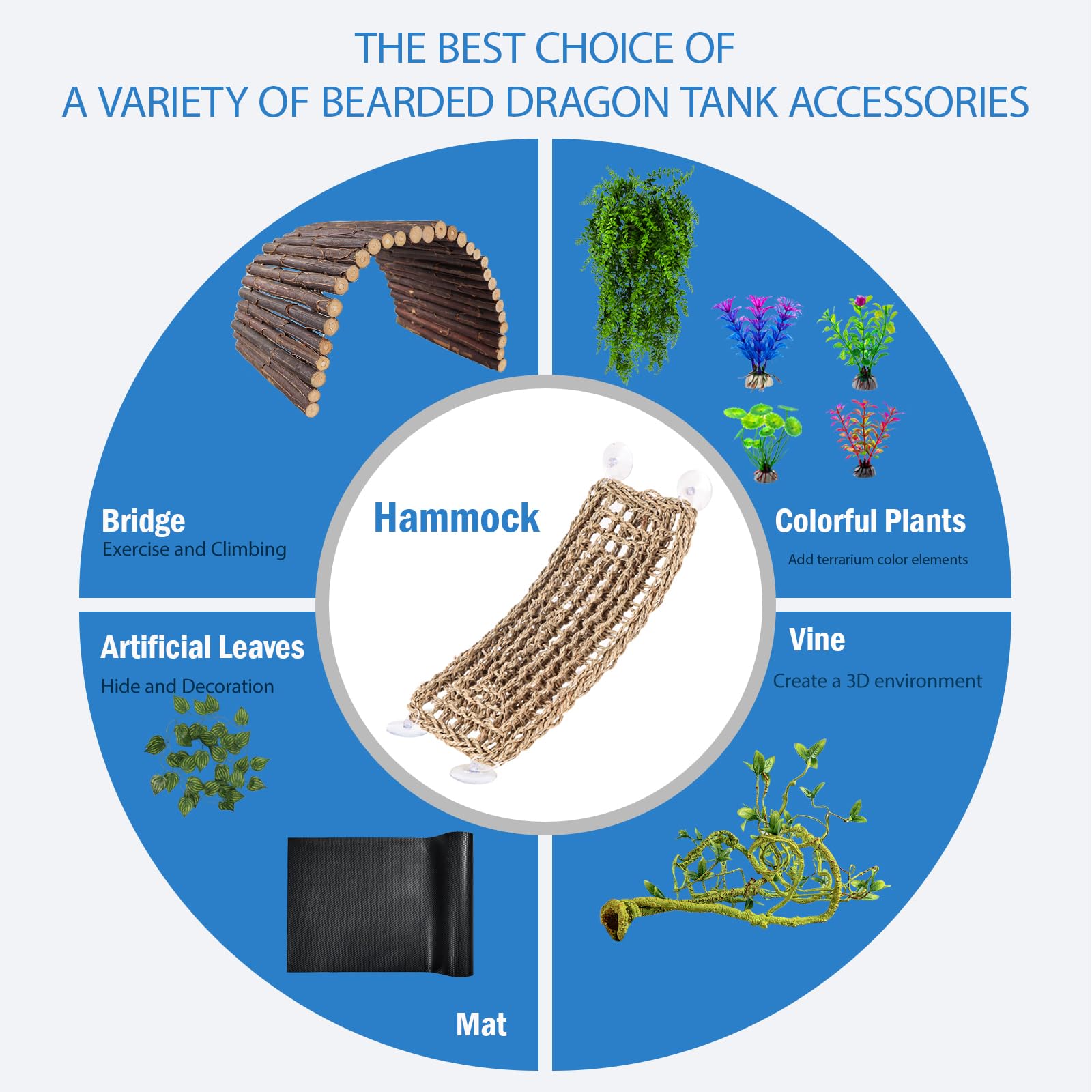 HERCOCCI reptile mat offers soft, durable play surface.
