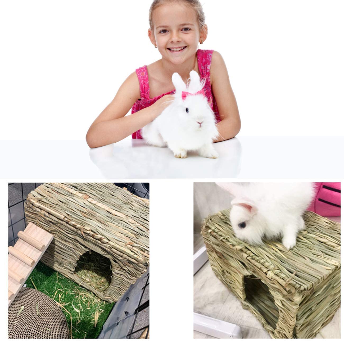 HERCOCCI spacious grass nest invites resting and nesting for small pets