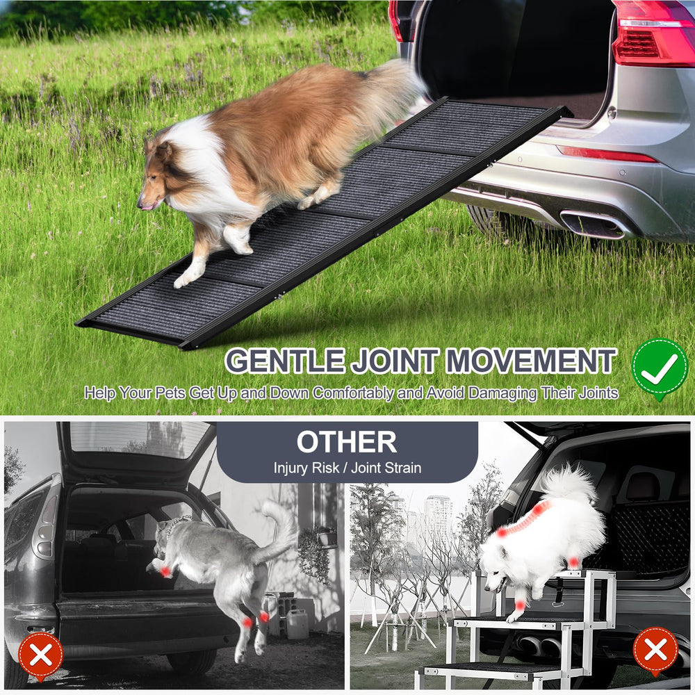 HerCcreta wigge dog ramp lightweight 13.5 lbs convenient to carry on outings.