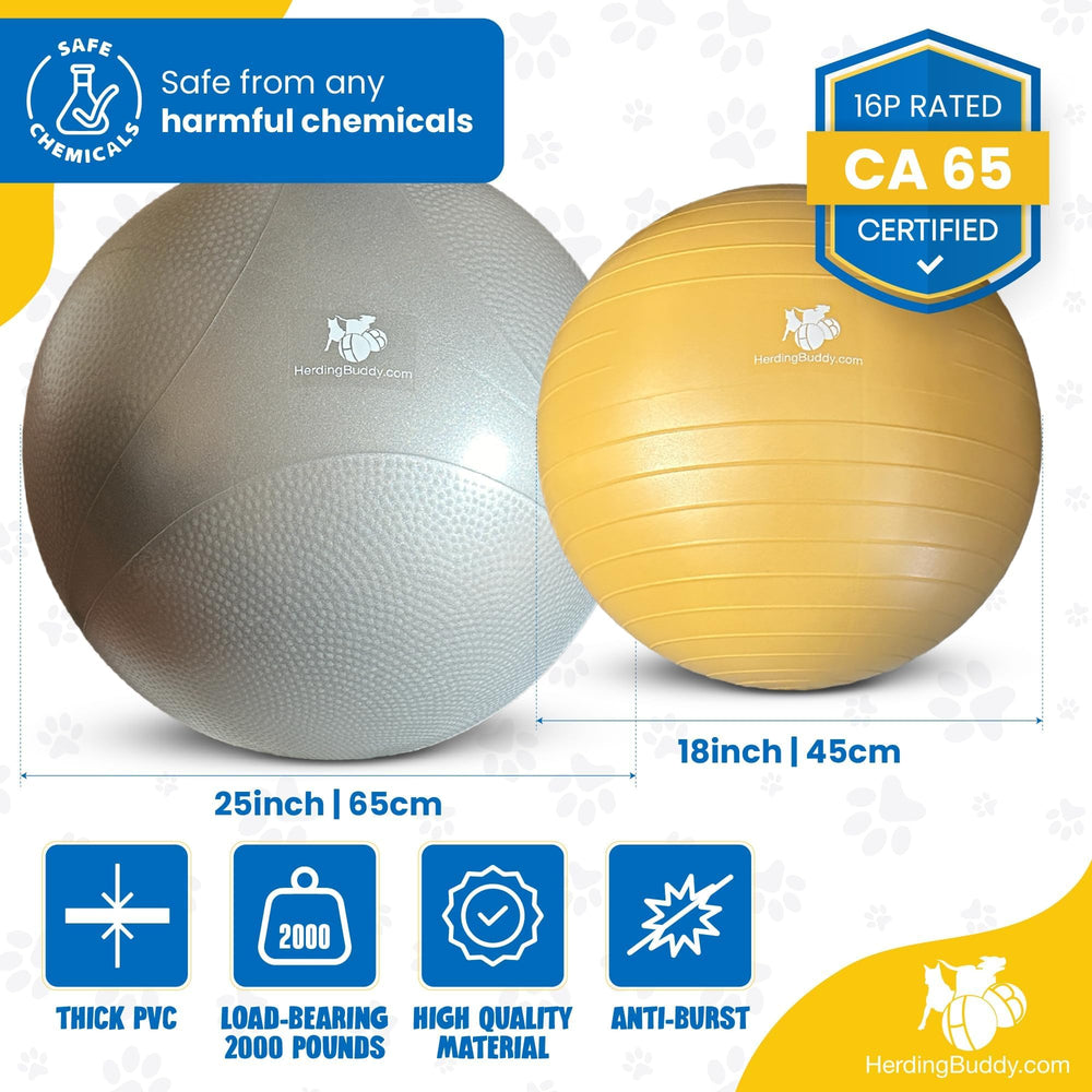 Herding Buddy anti-burst inner ball with CA65 safety standard.