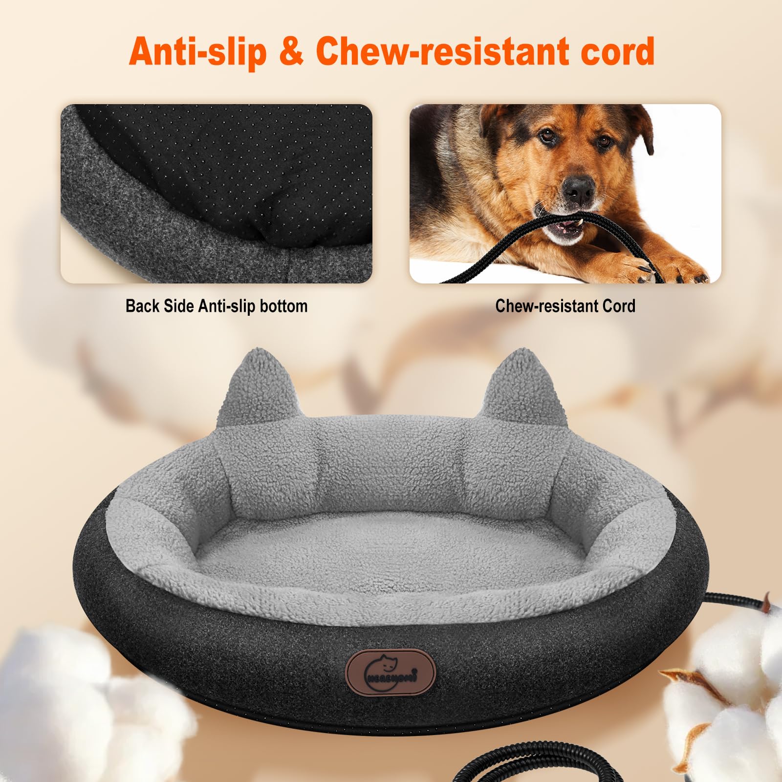 Herehomi cat bed uses soft plush material for inviting comfort