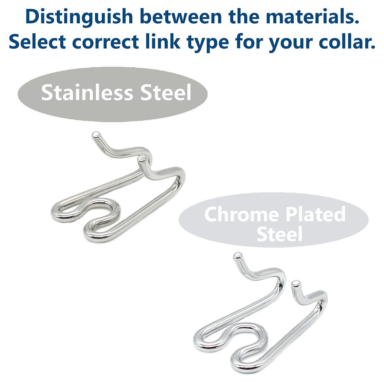 Herm Sprenger assembly links shown for easy collar-length adjustment.