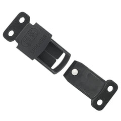 Herm Sprenger black stainless steel buckle assembly on a collar.