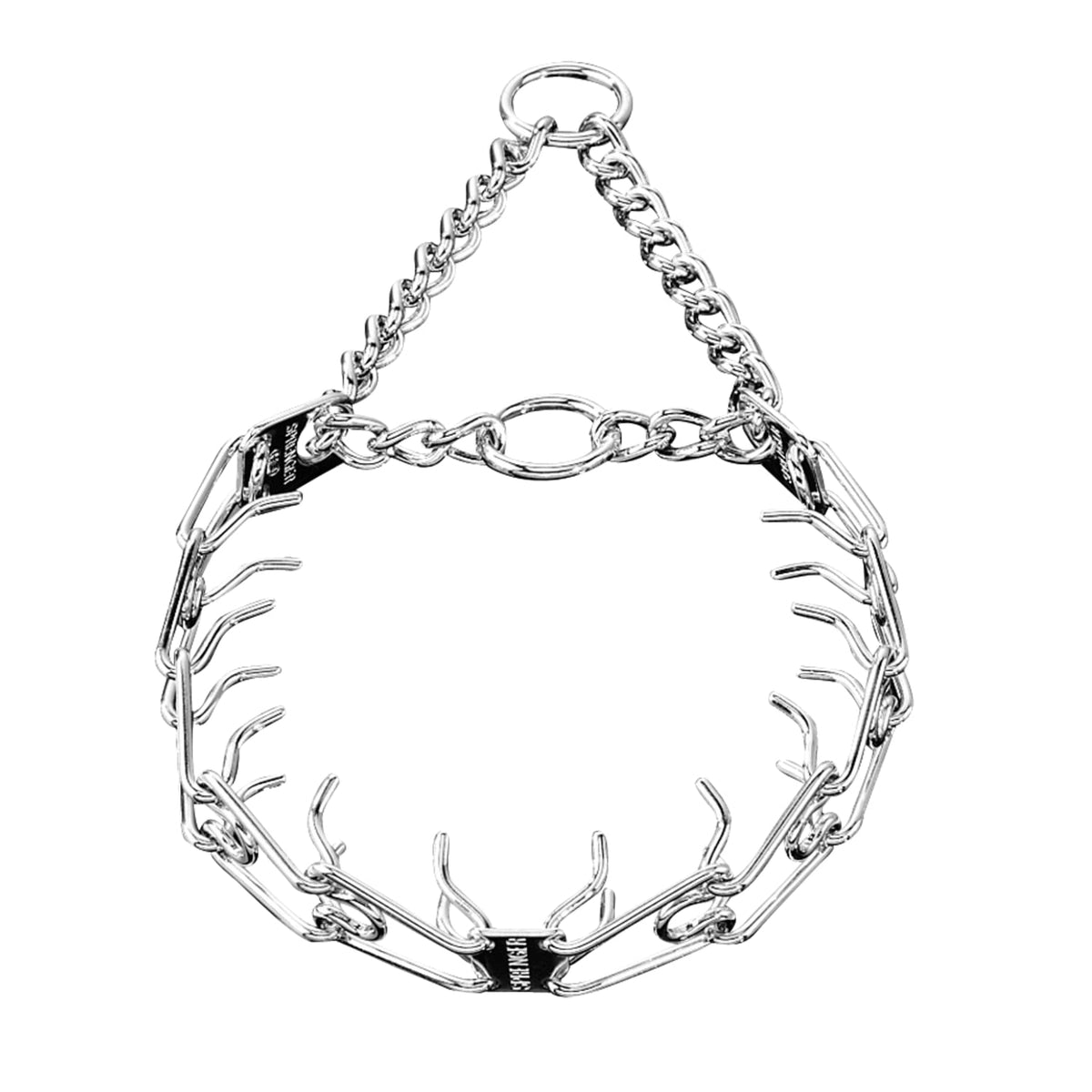 Herm Sprenger Ultra-Plus prong collar with center plate for balanced training pressure.