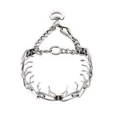 Herm Sprenger chrome-plated training collar with quick-release snap for easy handling
