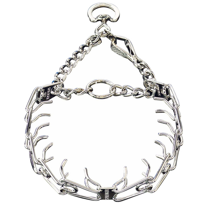 Herm Sprenger chrome prong collar, 25in, 4mm gauge for durable training and even pressure