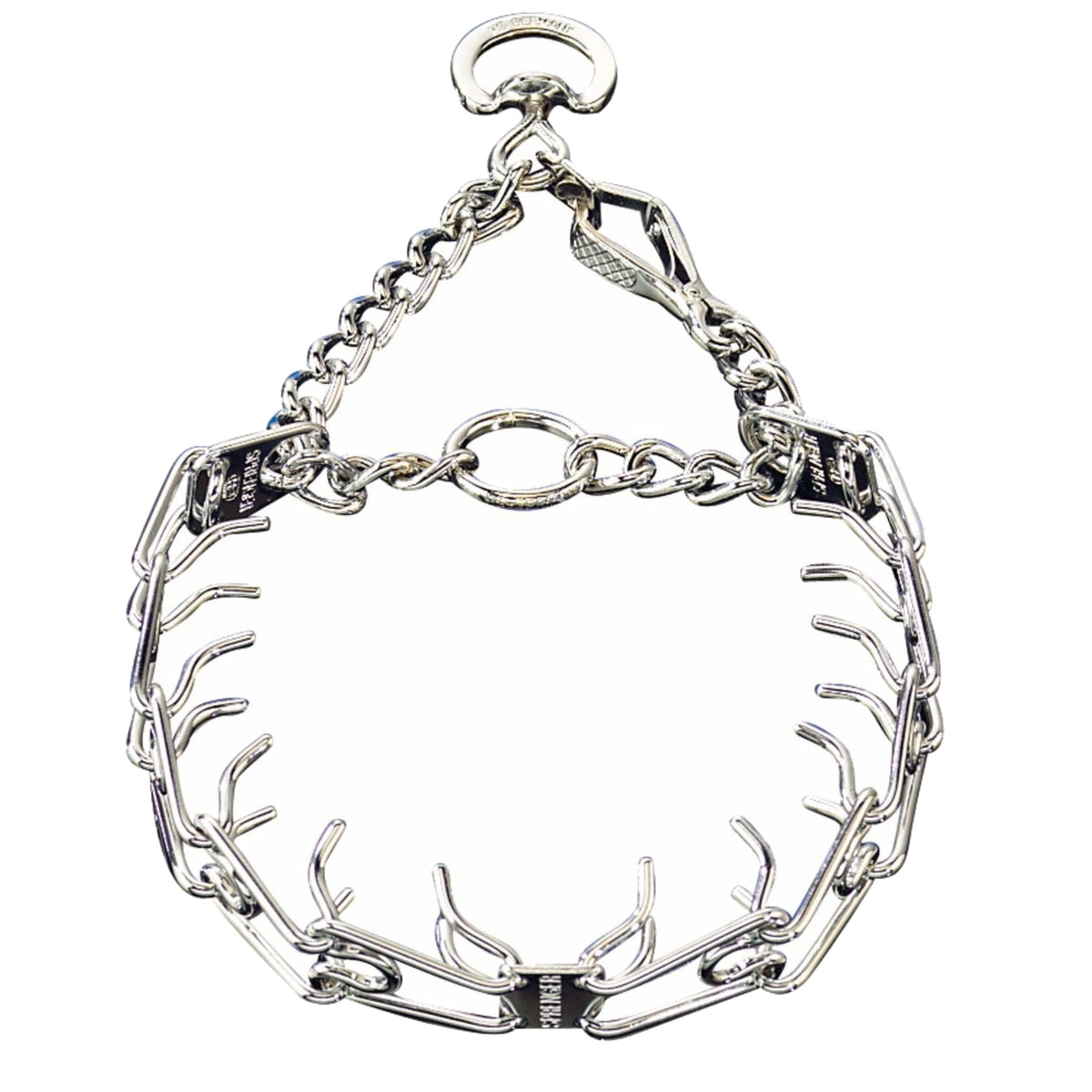 Herm Sprenger chrome prong collar, 25in, 4mm gauge for durable training and even pressure