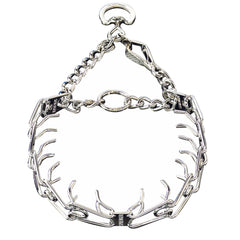 Herm Sprenger chrome prong collar, 25in, 4mm gauge for durable training and even pressure