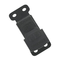 Herm Sprenger ClickLock buckle close-up showing durable black stainless steel.