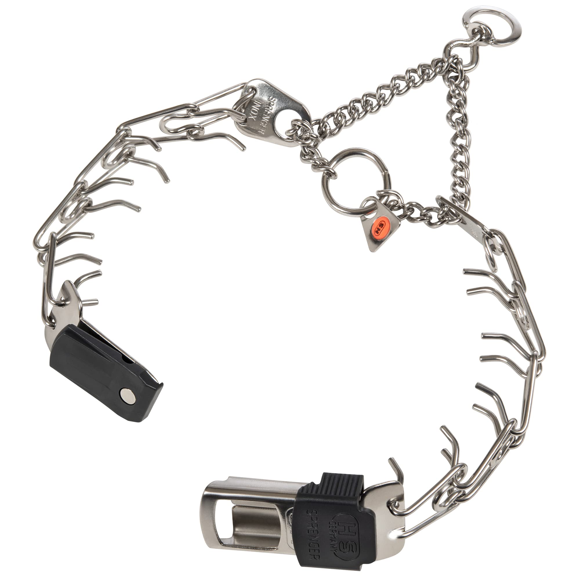Close-up of Herm Sprenger ClicLock buckle for secure, fast locking.