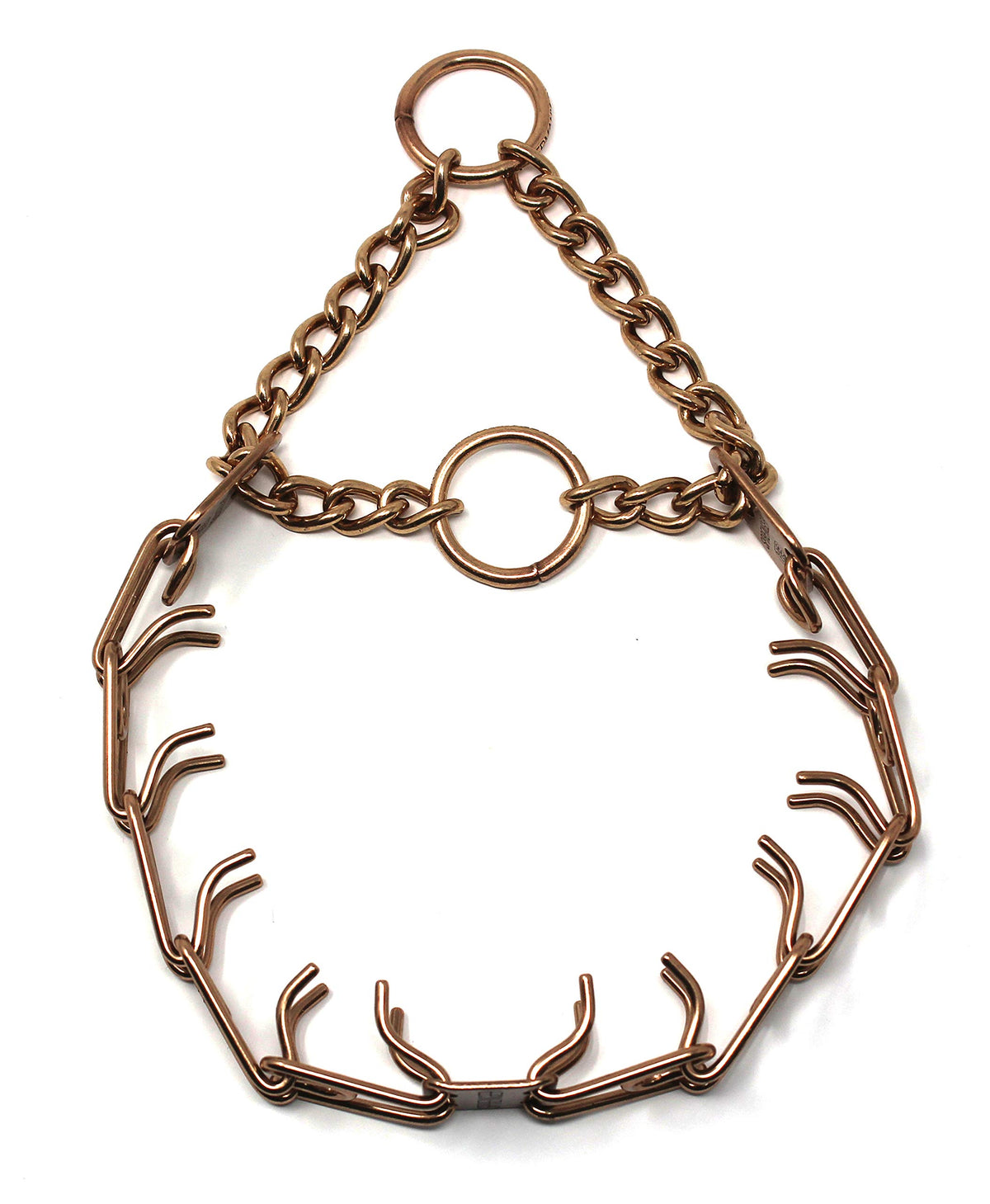 Herm Sprenger Curogan prong collar side view highlighting sleek nickel-free design.