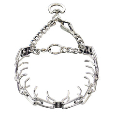 Herm Sprenger prong collar close-up with 2.25 mm prongs for controlled training.